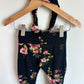 Dark Floral Pants + Headband Set / 18-24m