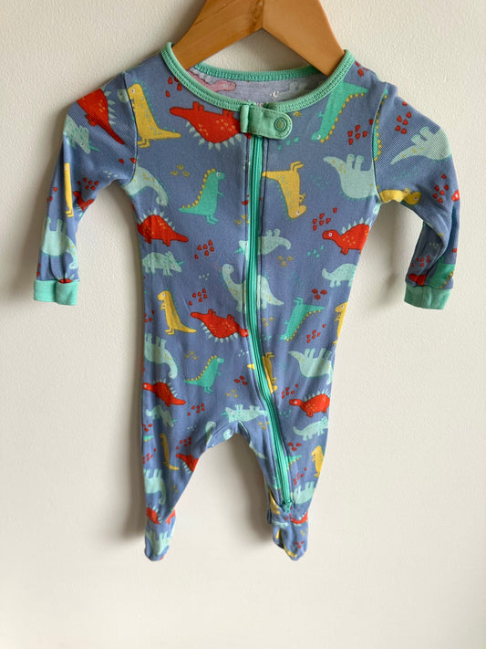 Colorful Dinosaur Footed Sleeper / 6-9m