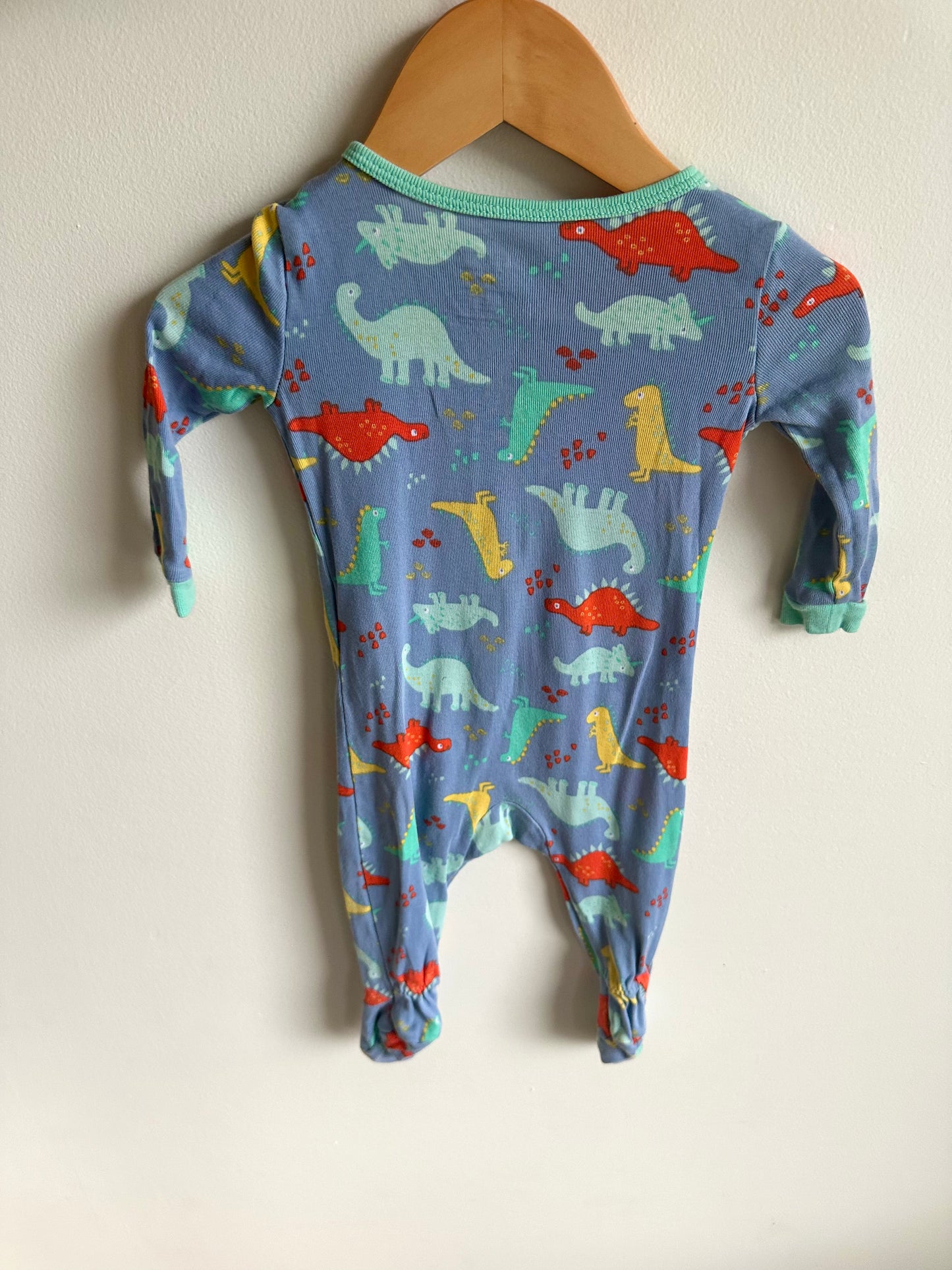 Colorful Dinosaur Footed Sleeper / 6-9m
