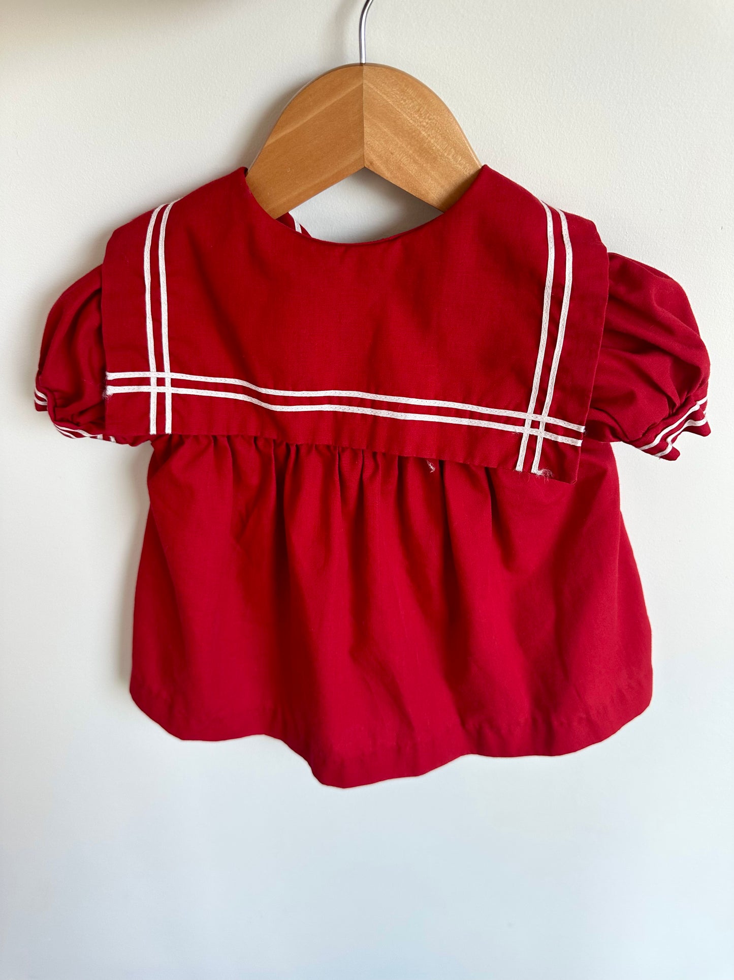 Vintage Red Sailor Dress / 6-12m?
