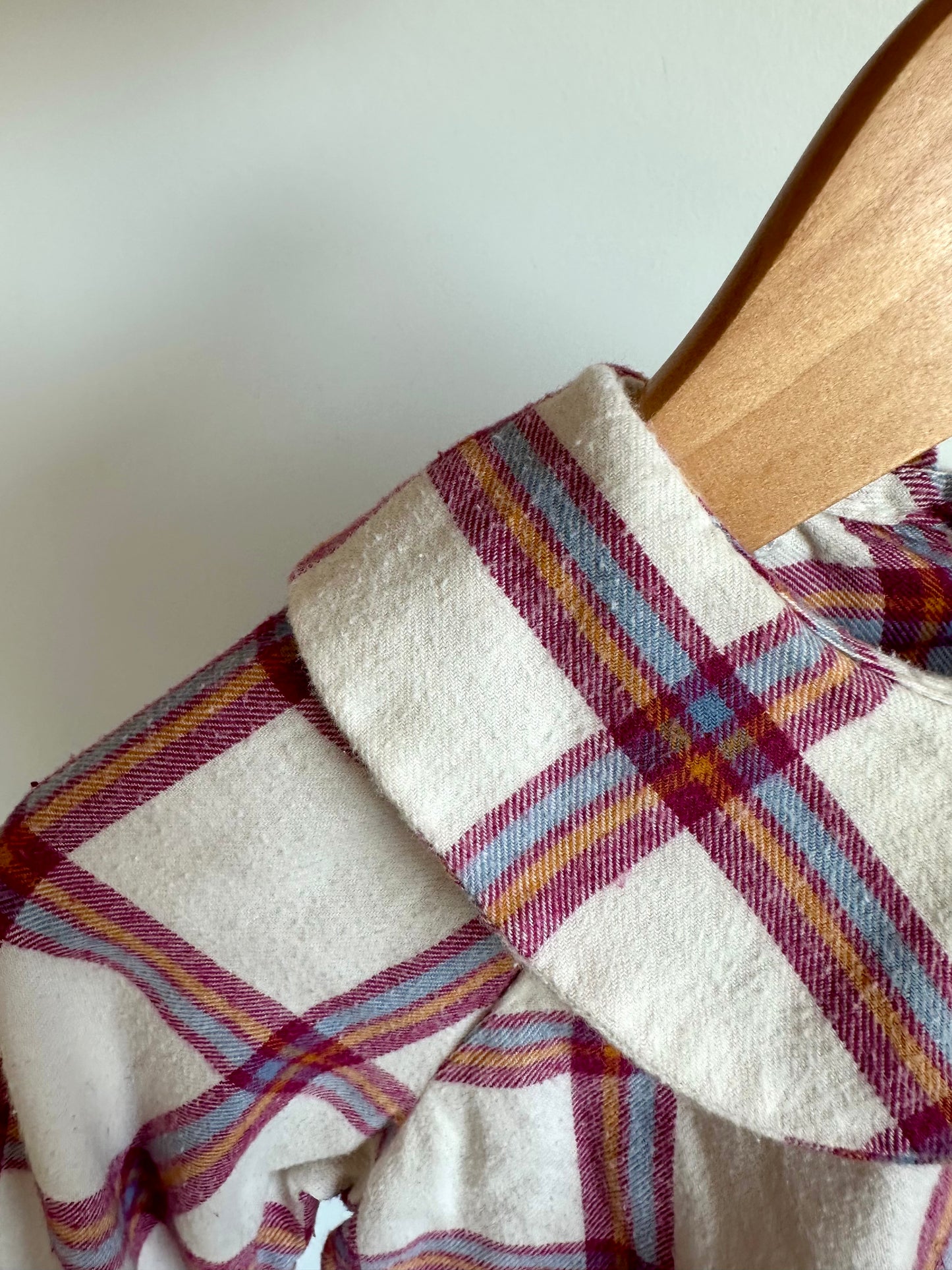 Scallop Collar Plaid Top / 2T
