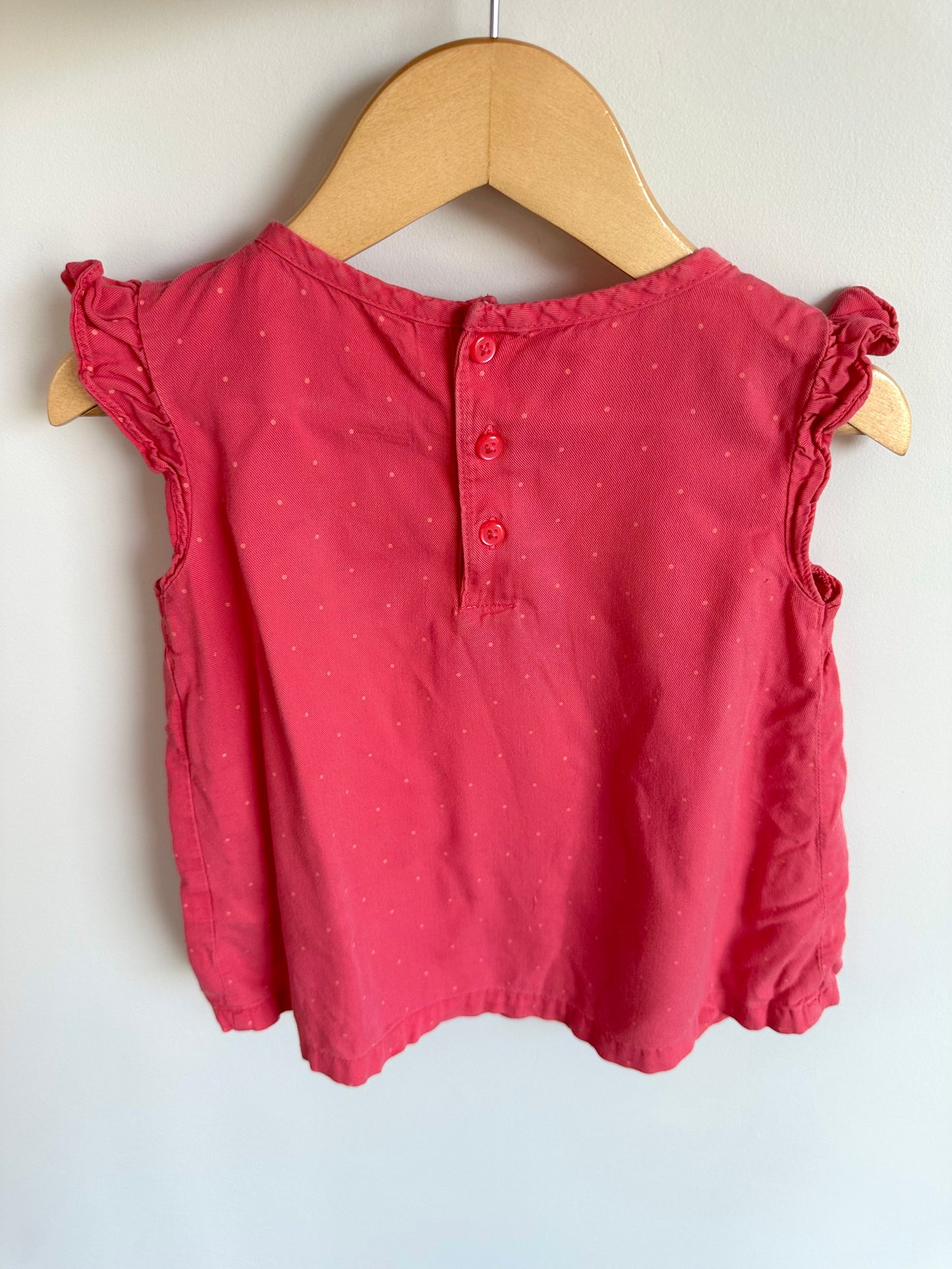 Pink Floral Embroidery Top / 4T
