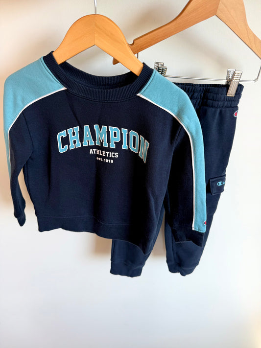 Champion Blue Sweater + Pants Set / 3T
