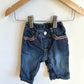 Gap Embroidered Jeans with Snaps / 0-3m