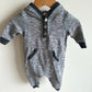 Grey Hooded Jumpsuit / 3-6m