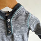 Grey Hooded Jumpsuit / 3-6m