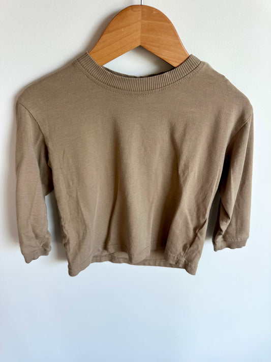 H&M Tan Long Sleeve Top / 18-24m