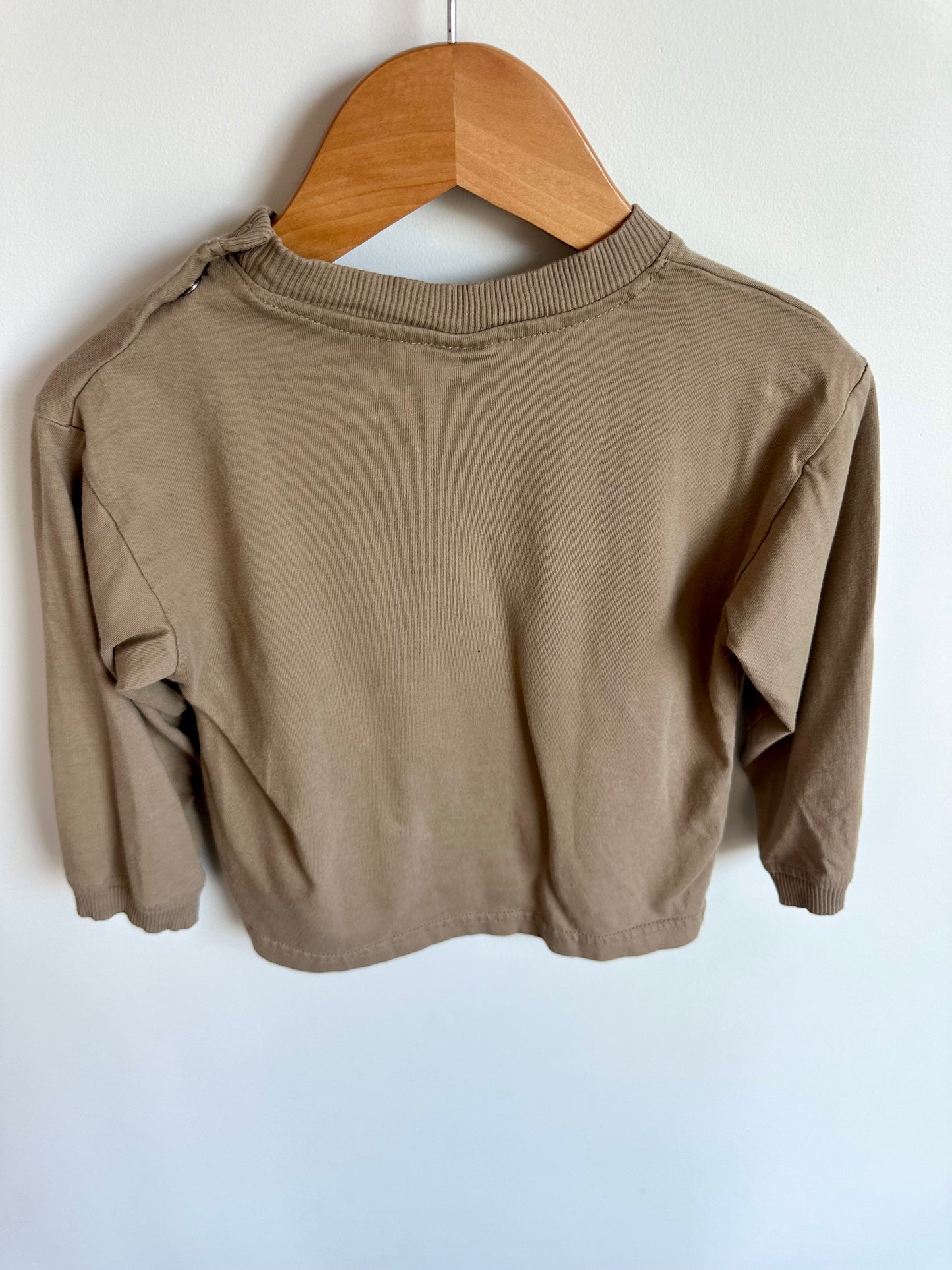 H&M Tan Long Sleeve Top / 18-24m