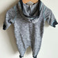 Grey Hooded Jumpsuit / 3-6m