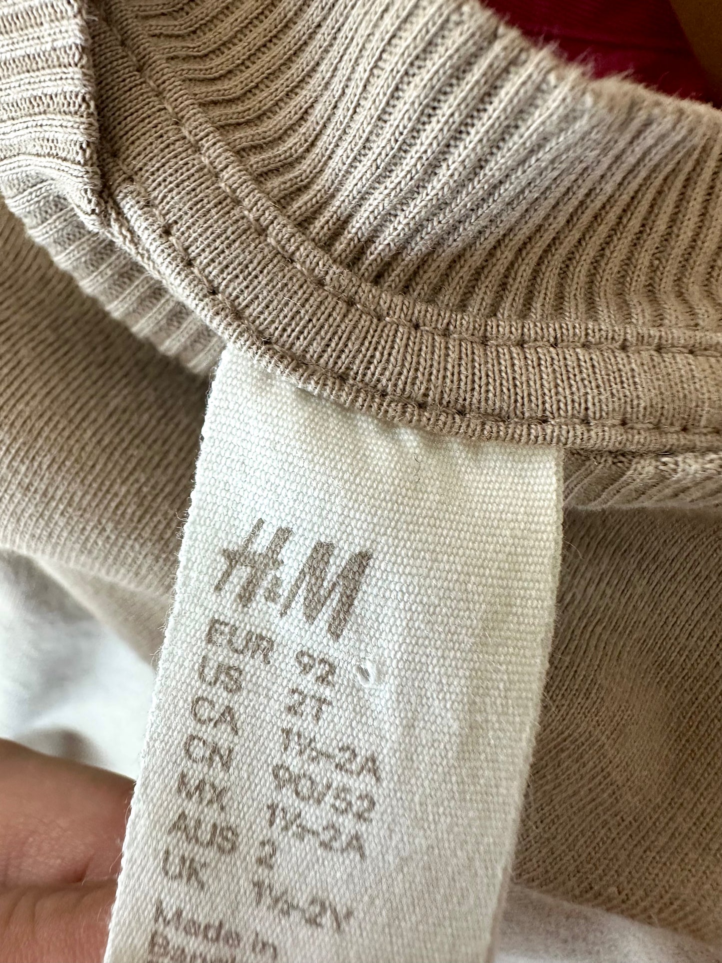 H&M Tan Long Sleeve Top / 18-24m