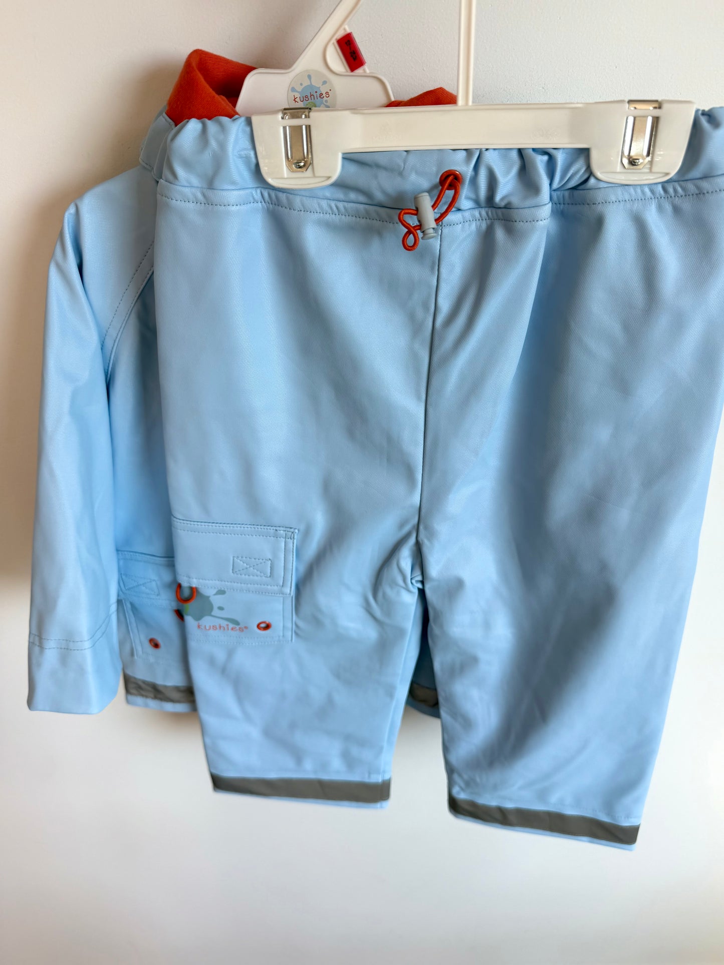 Kushies Blue Rain Jacket + Pants (On Hangers) / 24m