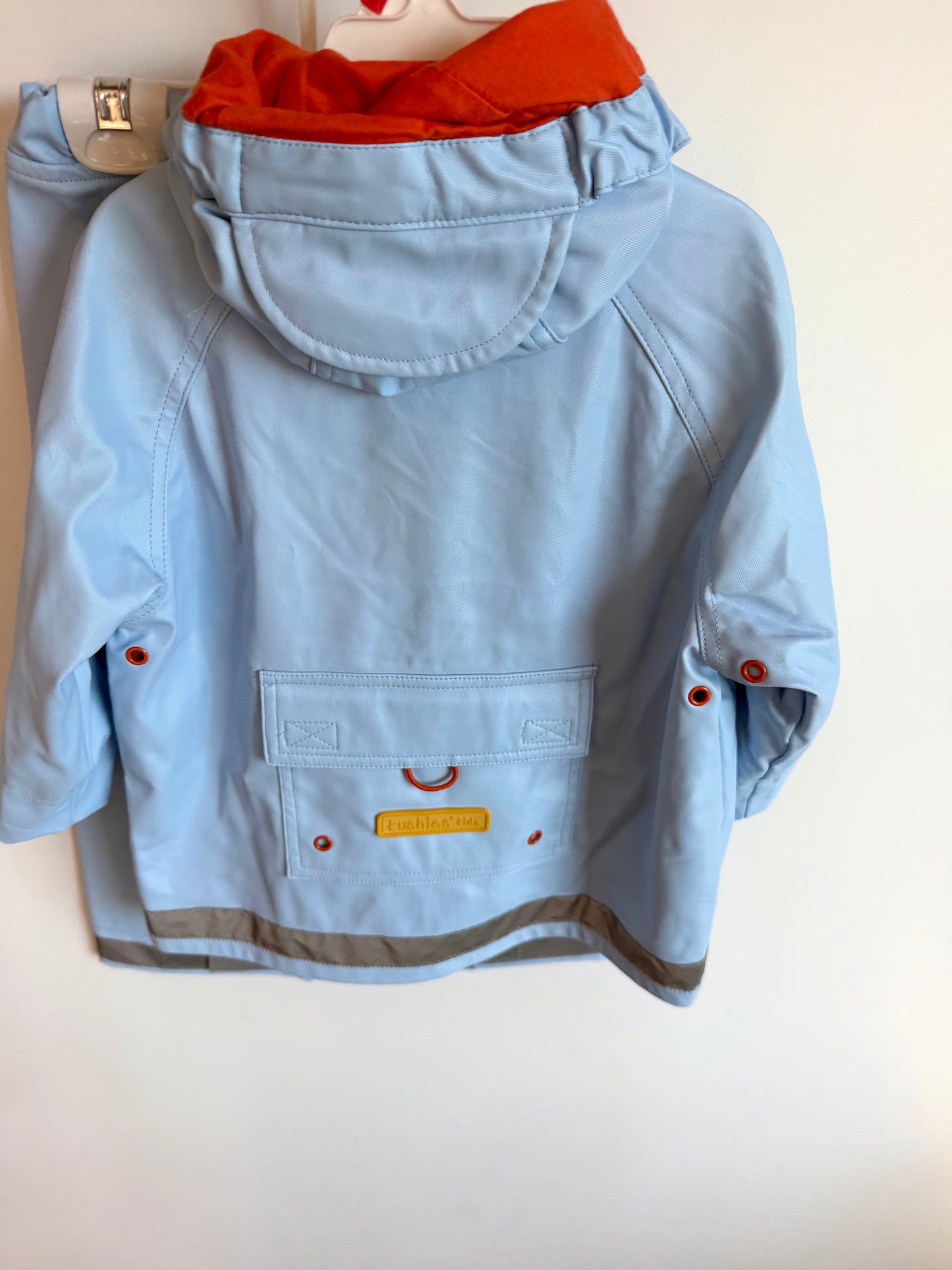 Kushies Blue Rain Jacket + Pants (On Hangers) / 24m