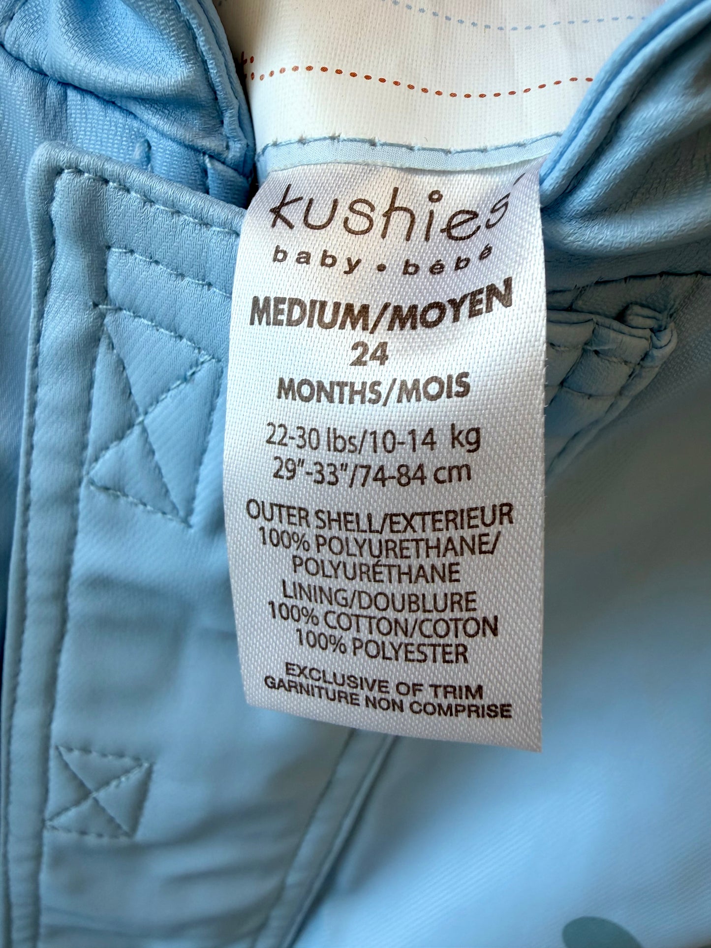 Kushies Blue Rain Jacket + Pants (On Hangers) / 24m
