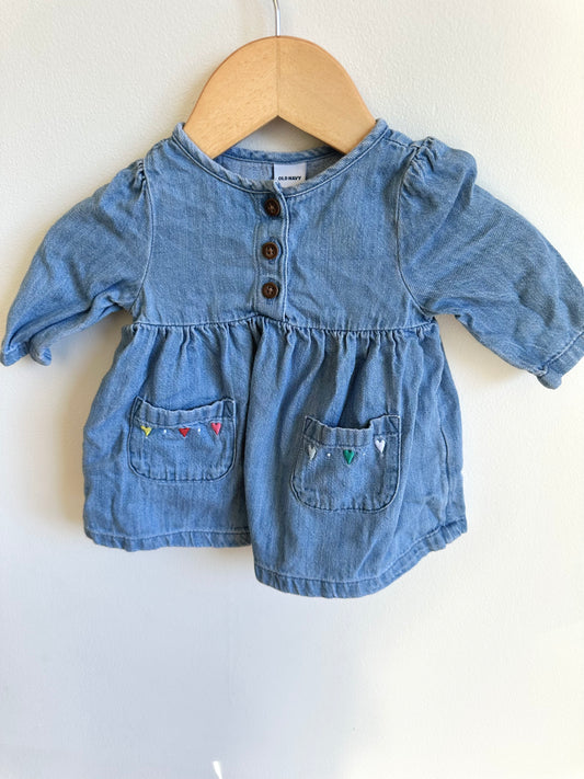 Heart Embroidered Tunic / 0-3m