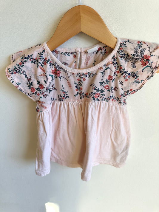 Gap Pink Floral Top / 3T