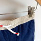 Navy with Cream Waistband Shorts / 2T