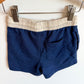 Navy with Cream Waistband Shorts / 2T