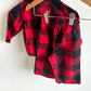 Red + Black Checkered PJ Set / 3-6m