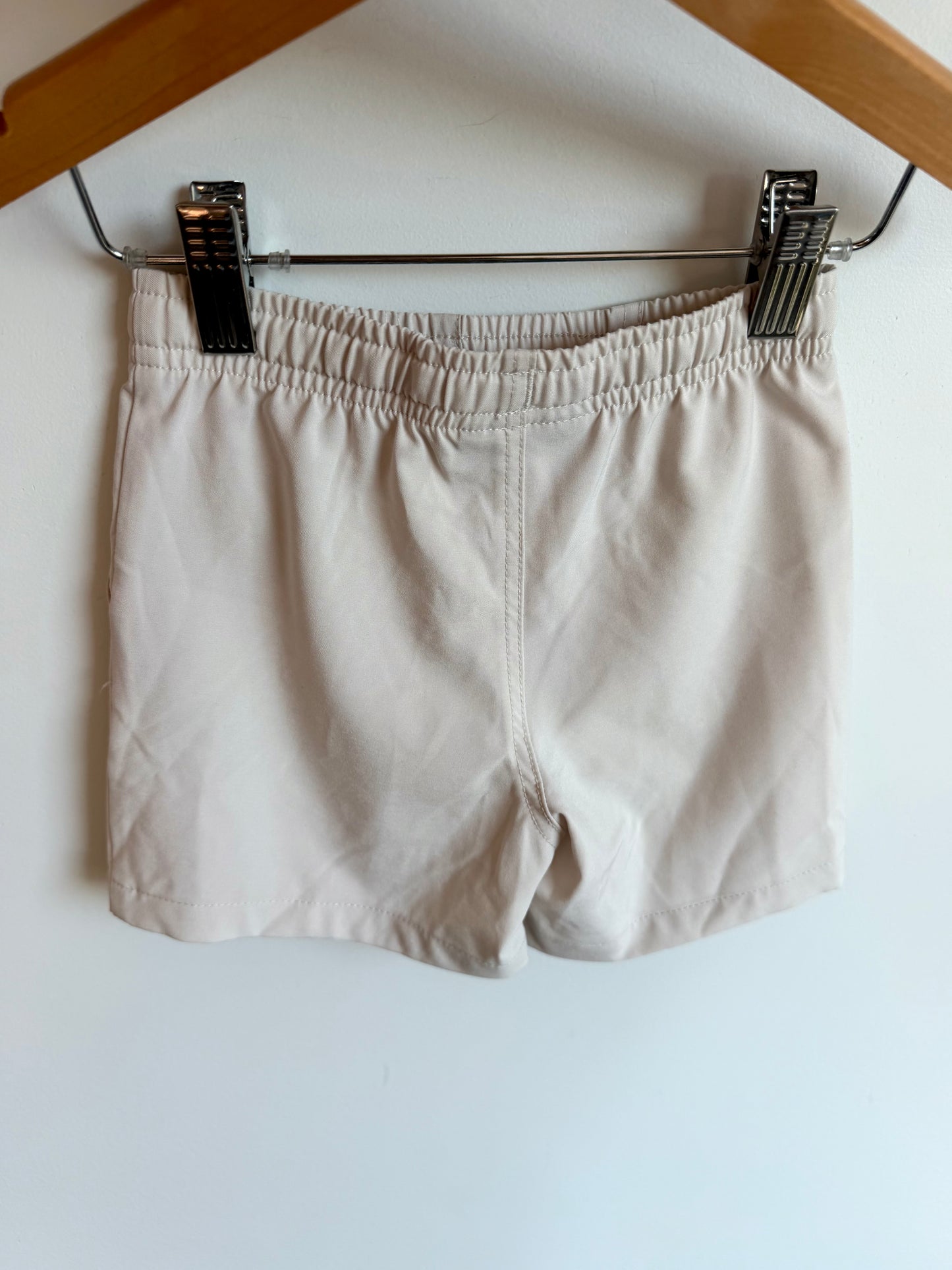 Cream Drawstring Shorts / 2T