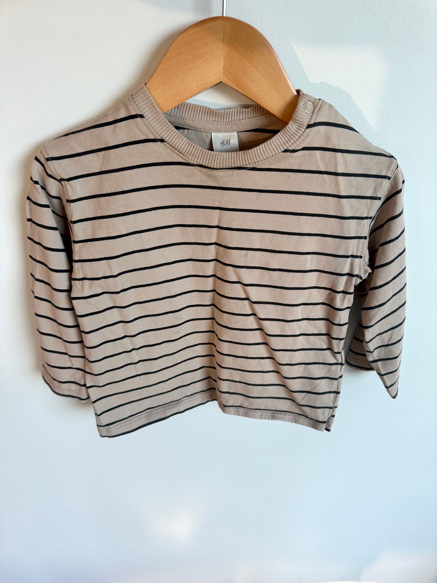 Tan Striped Long Sleeve Top (PLAY) / 18-24m