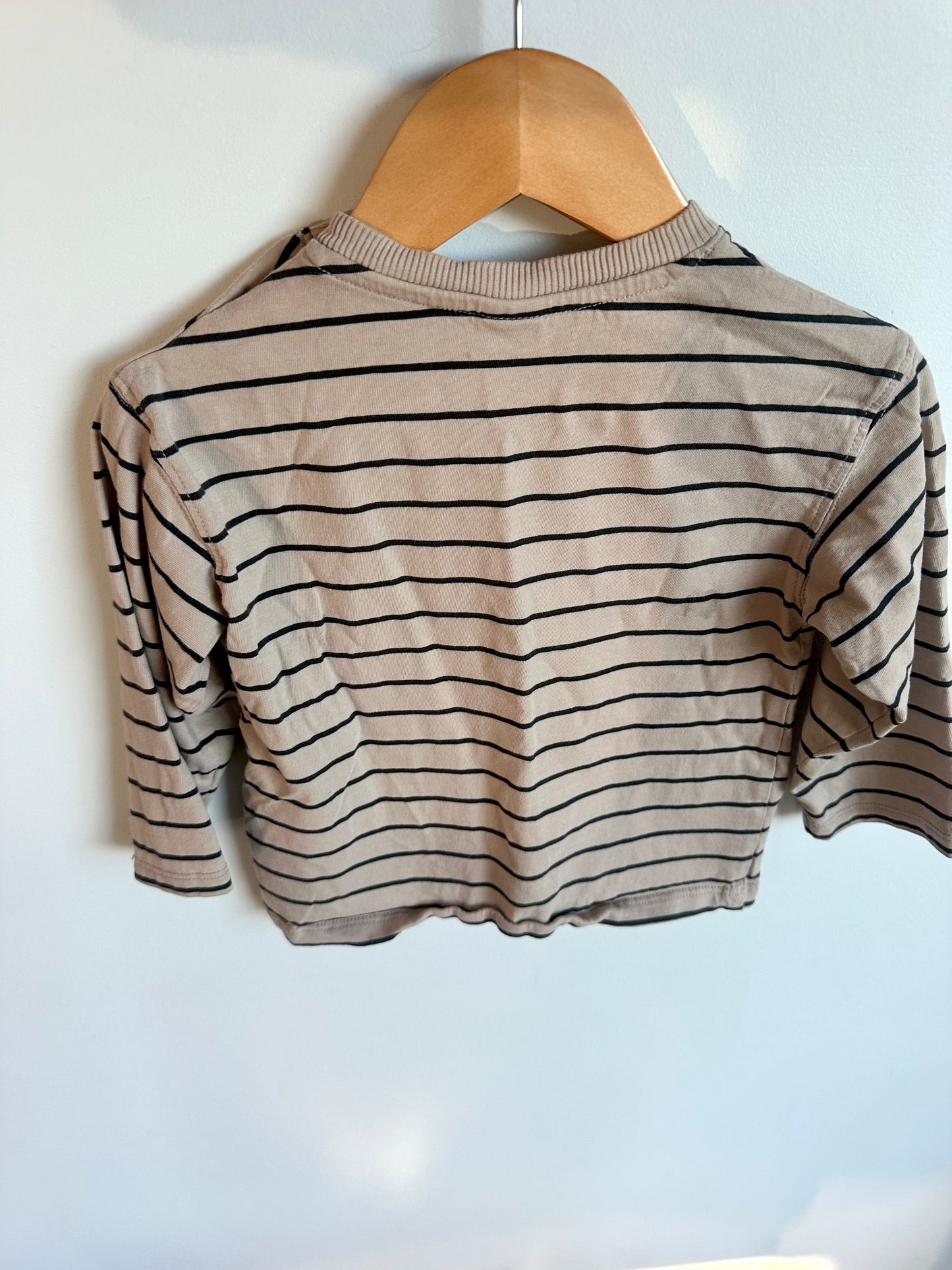 Tan Striped Long Sleeve Top (PLAY) / 18-24m
