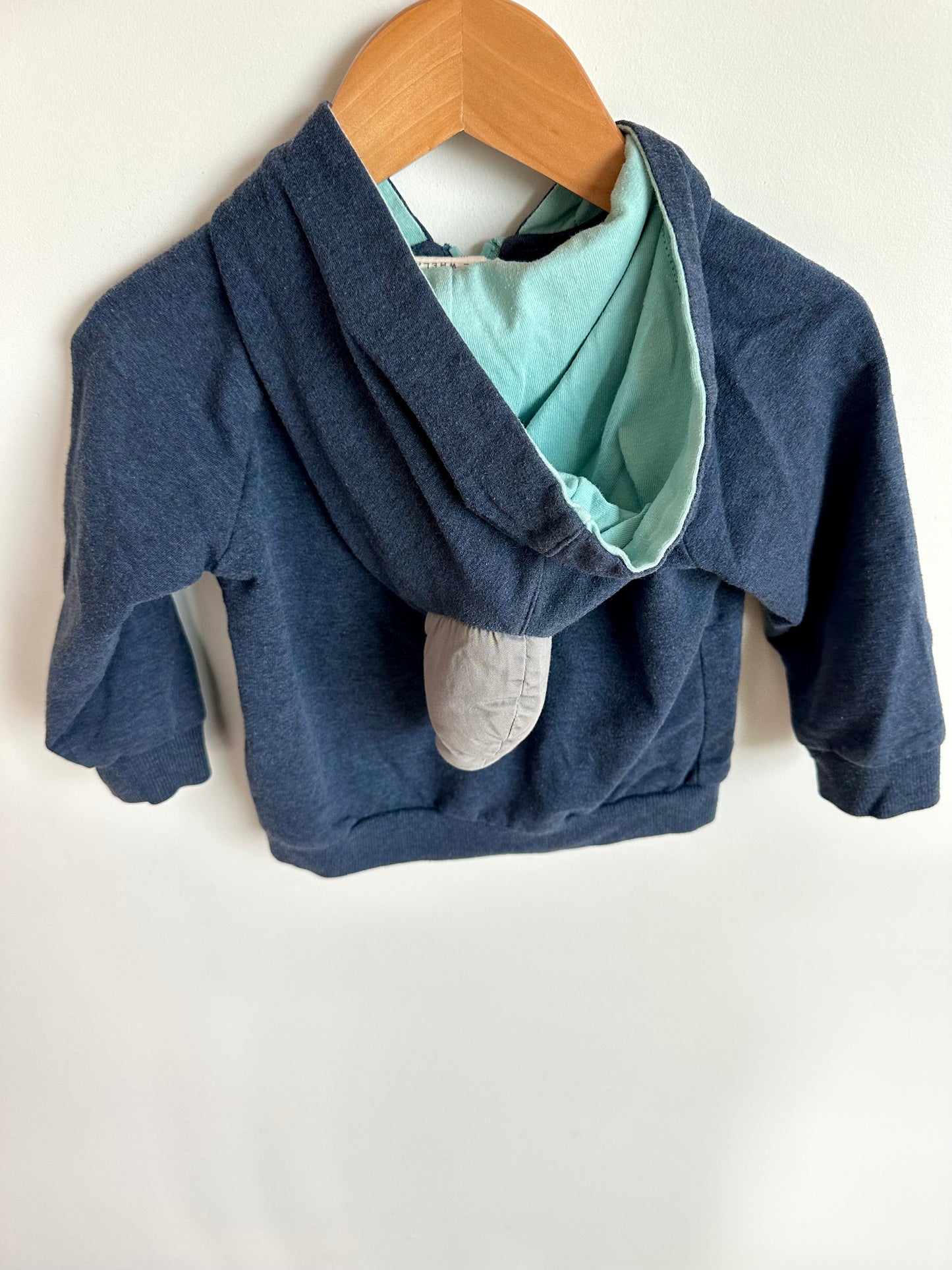 Rhino Hood Blue Sweater / 18-24m