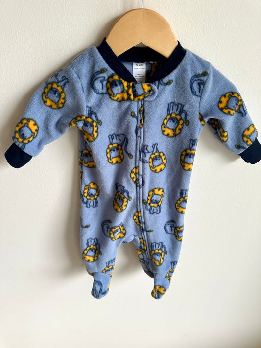 Lion Zipper Footed Sleeper / 0-3m