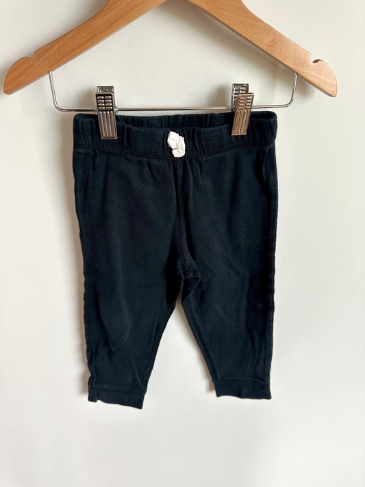 Black Pants with White Drawstring / 24m