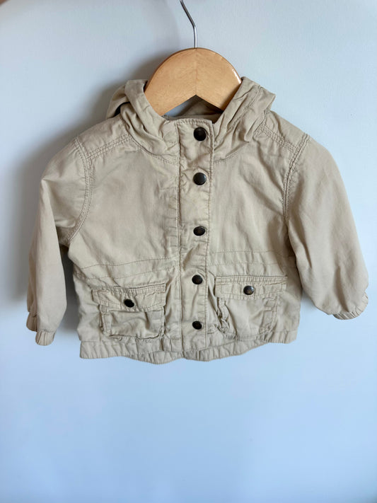 Tan Hood Jacket / 12-18m