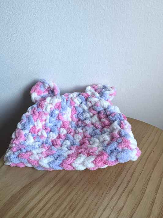 Crochet Beanie with Ears / 3-6m