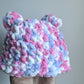 Crochet Beanie with Ears / 3-6m