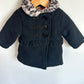 Animal Print Collar Black Formal Coat / 18m
