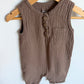 Brown Cotton Jumpsuit / 12-18m