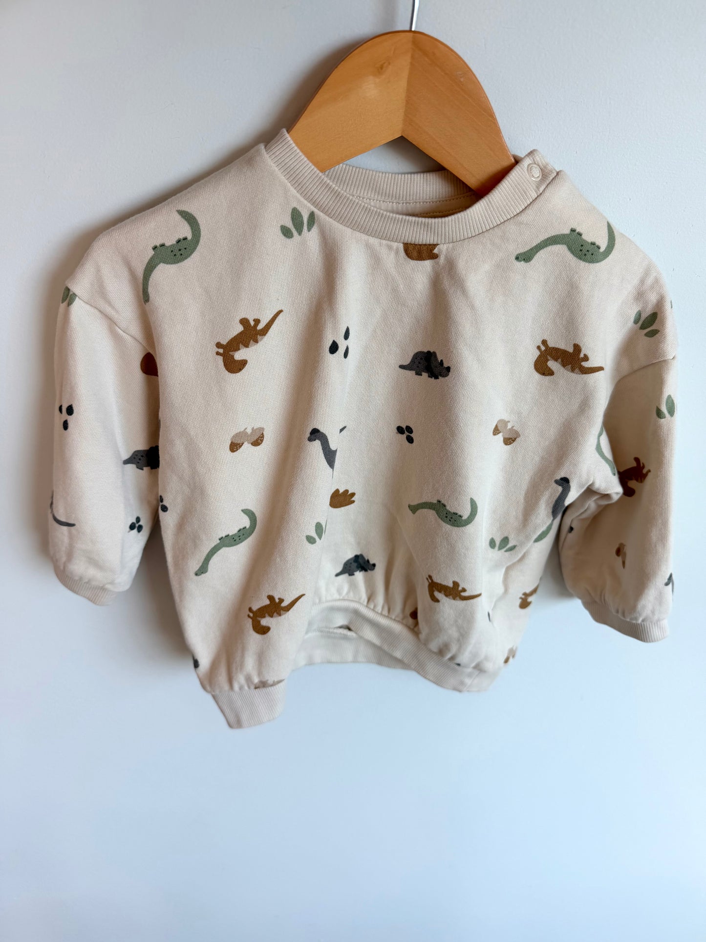 H&M Dino Cream Sweater / 18-24m