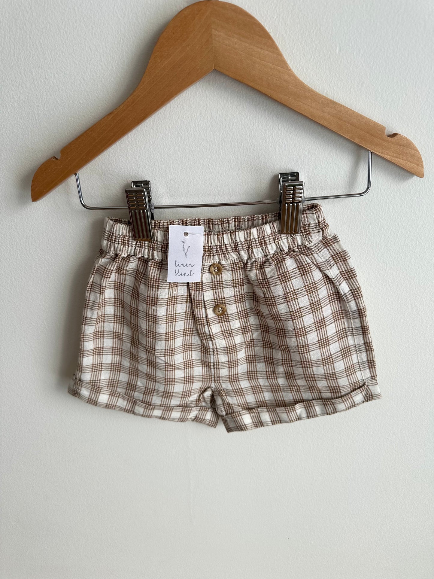 PureBaby Tartan Shorts (With Tags) / 3-6m