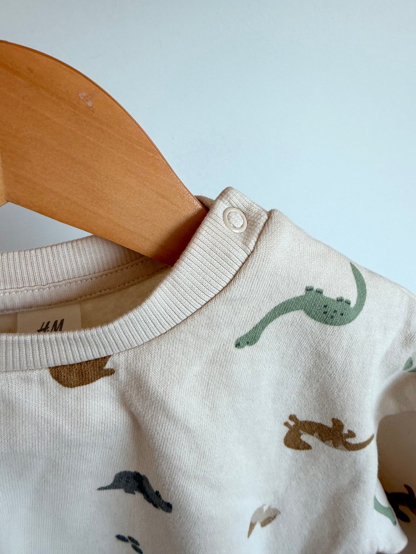 H&M Dino Cream Sweater / 18-24m
