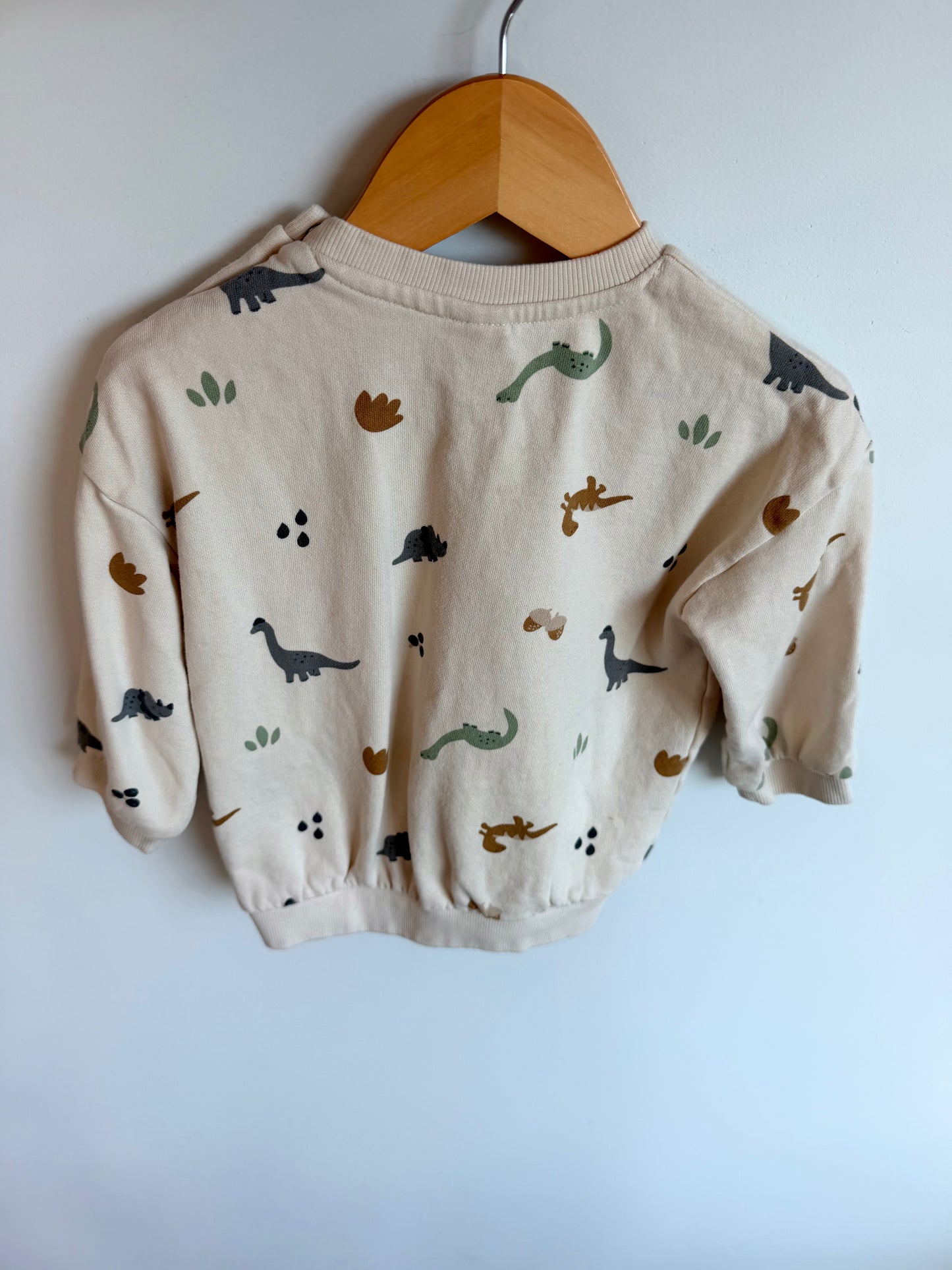 H&M Dino Cream Sweater / 18-24m