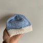 Blue + White Knitted Toque / 0-3m?