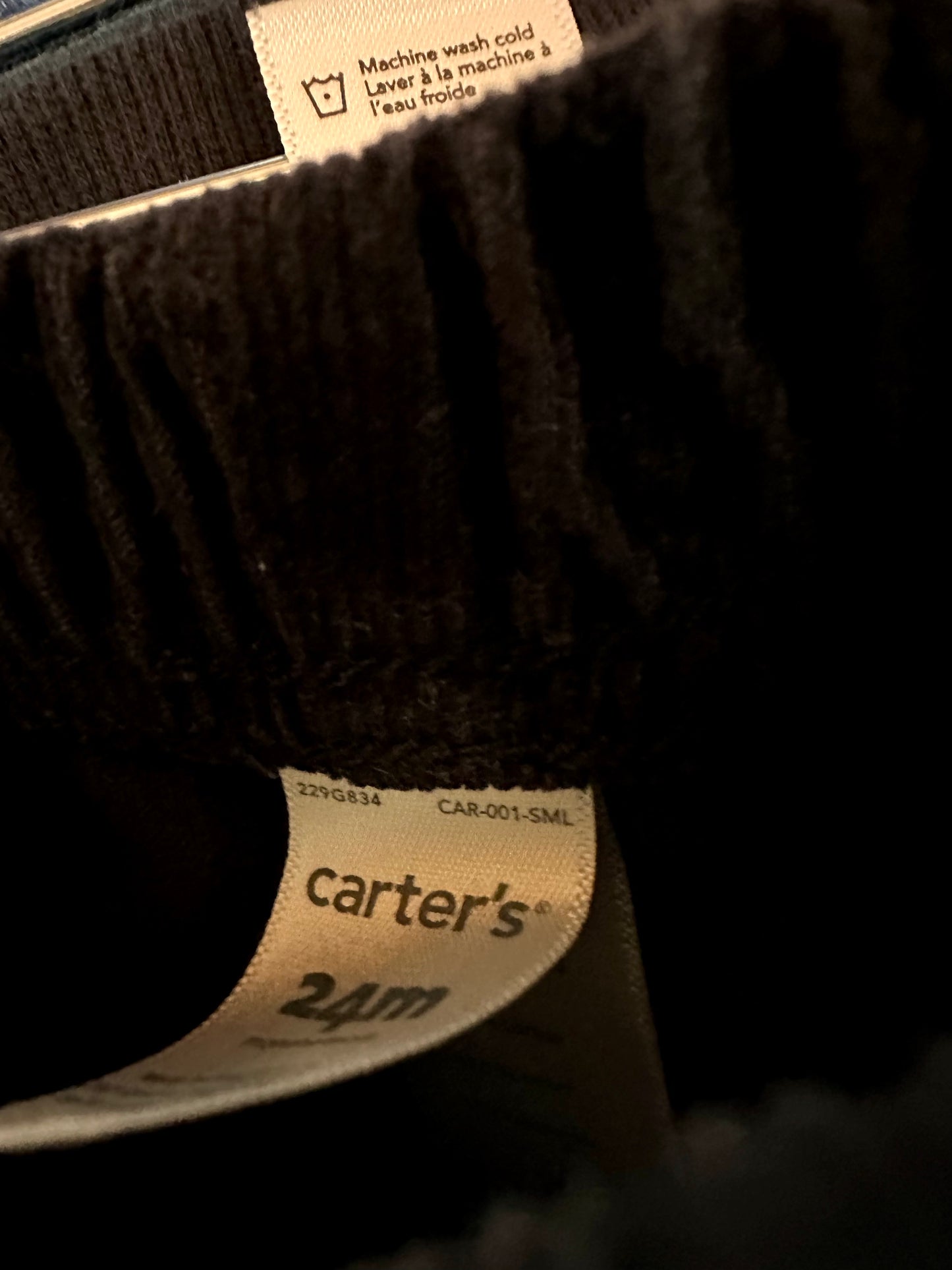 Black Corduroy Pants / 24m