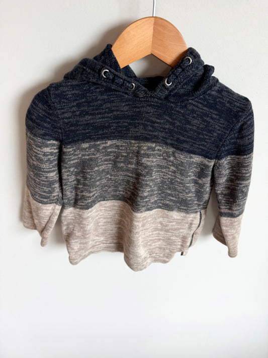 Grey Three Toned Hood Sweater / 2T