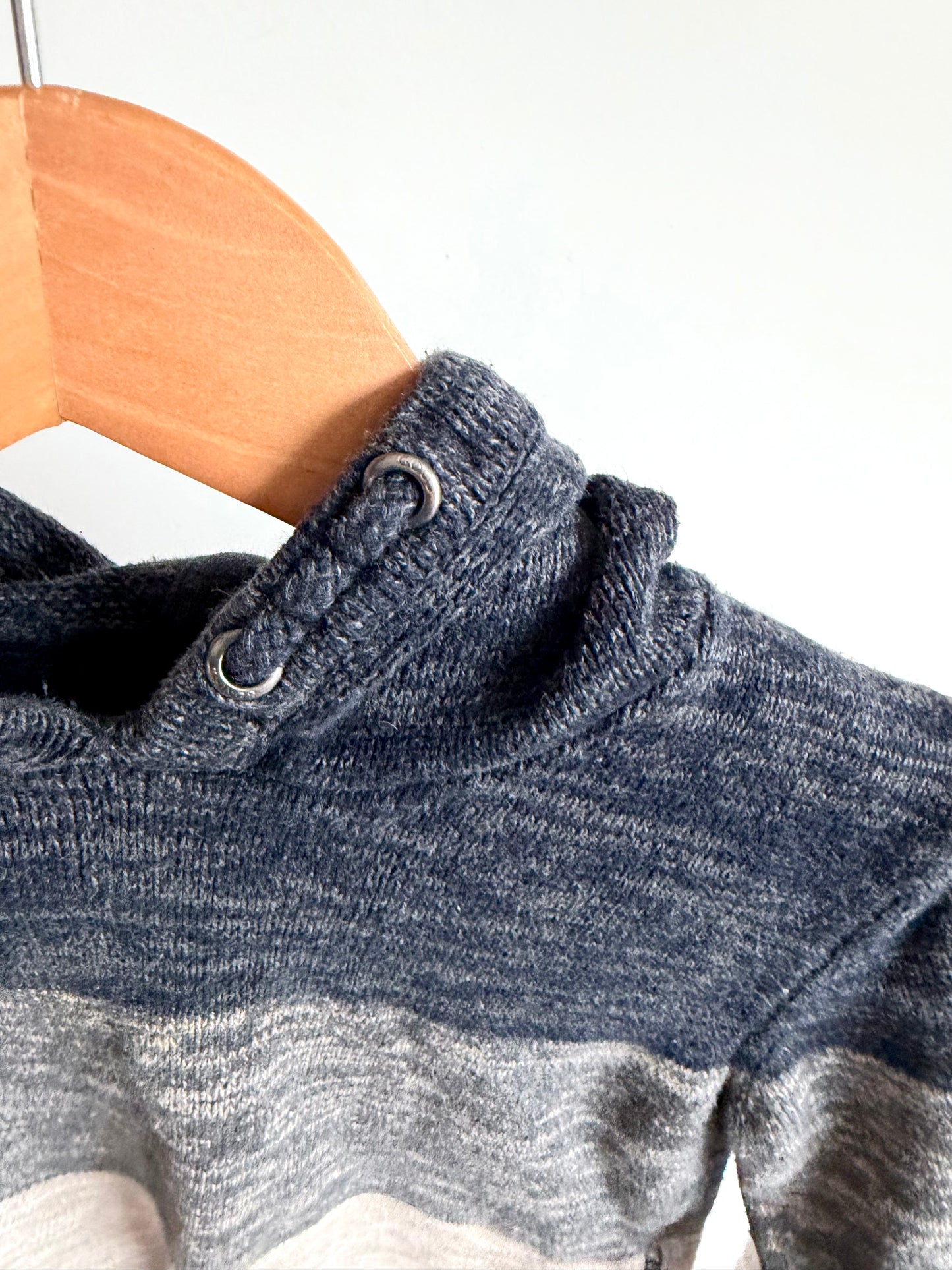 Grey Three Toned Hood Sweater / 2T