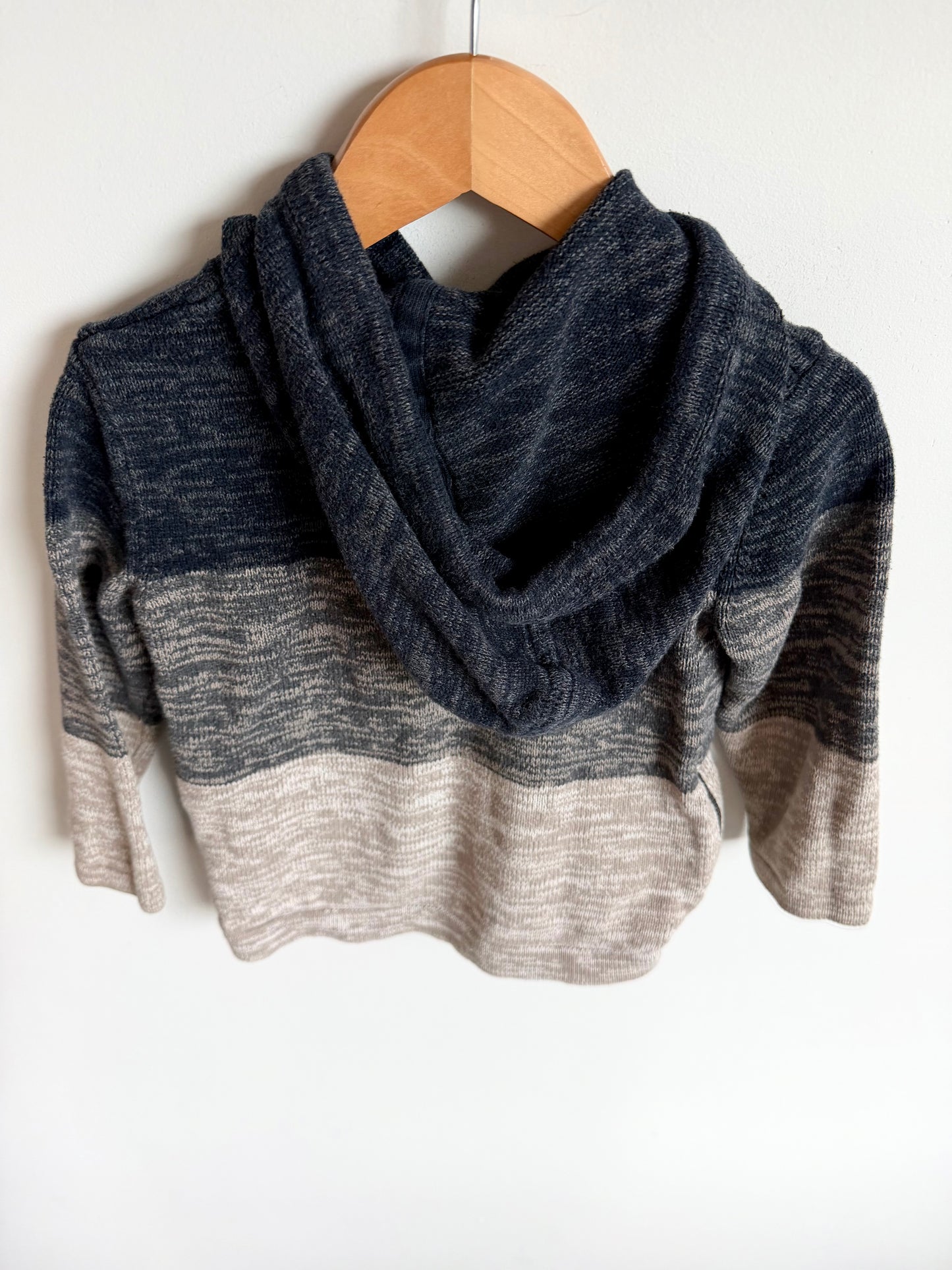 Grey Three Toned Hood Sweater / 2T
