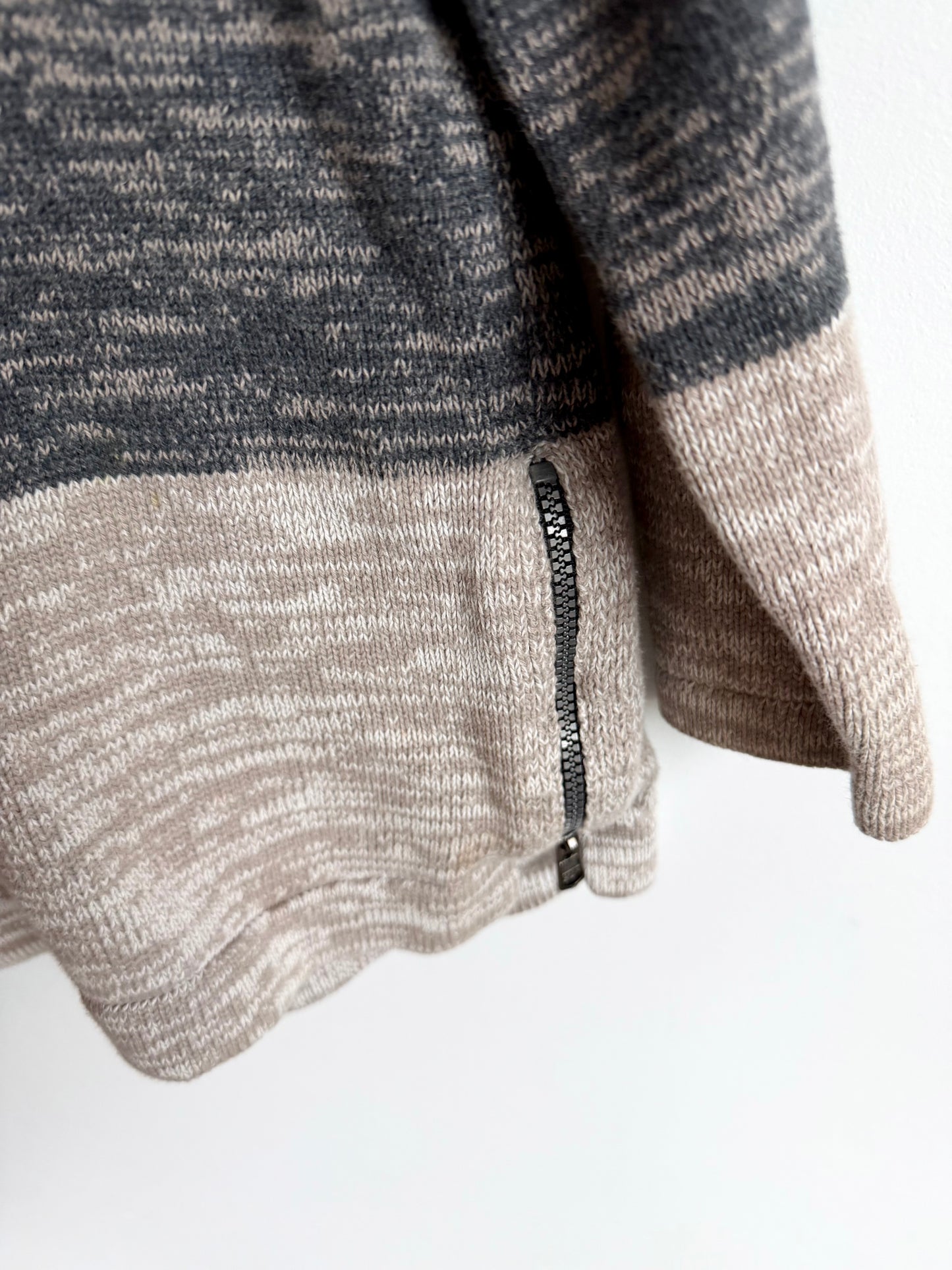 Grey Three Toned Hood Sweater / 2T