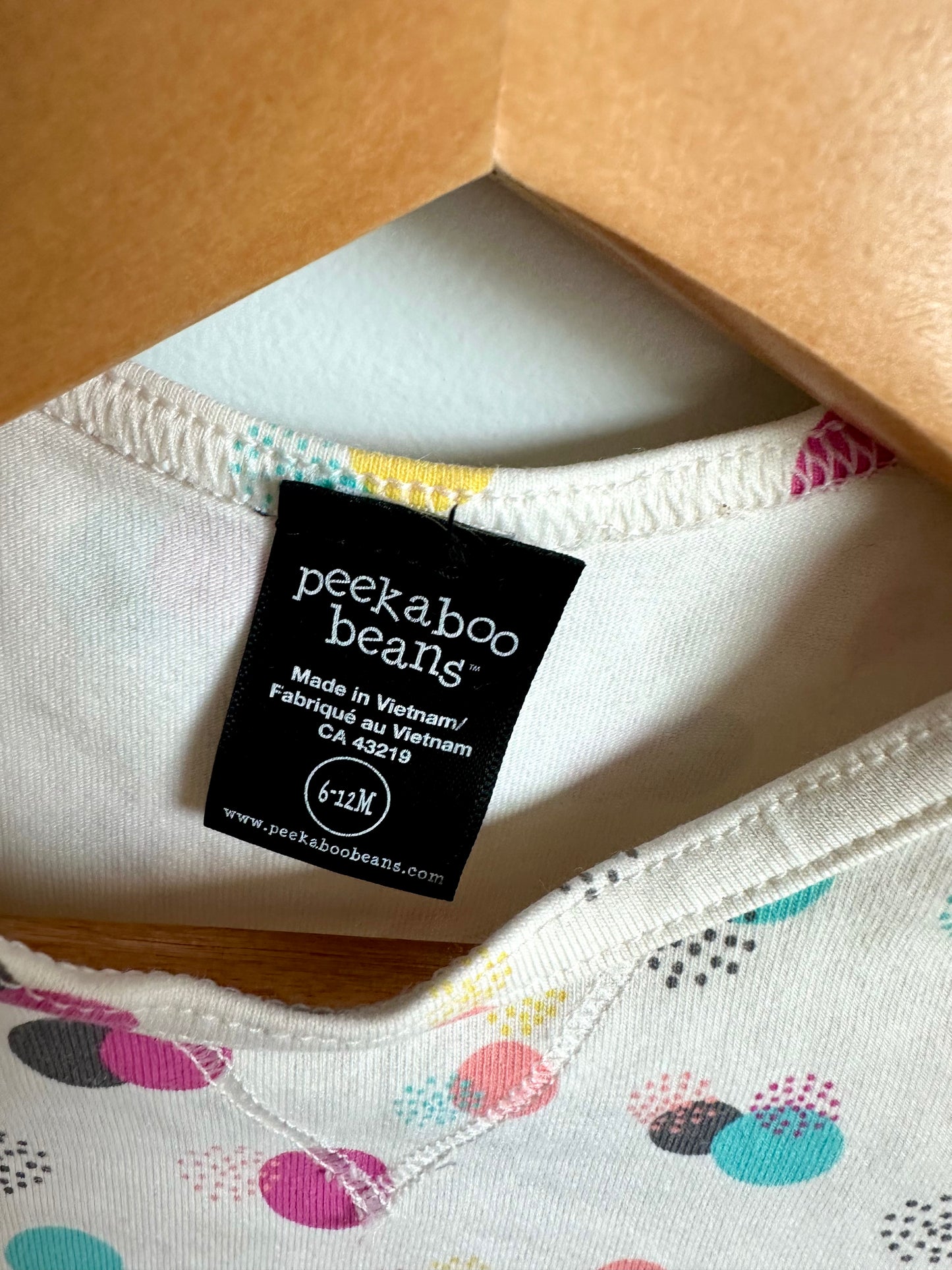 Peekaboo Beans Dotted Tee / 6-12m