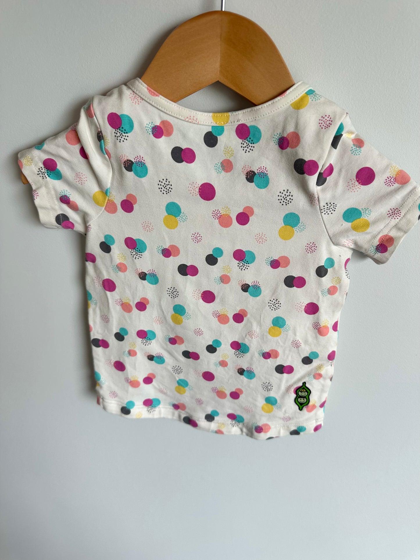 Peekaboo Beans Dotted Tee / 6-12m