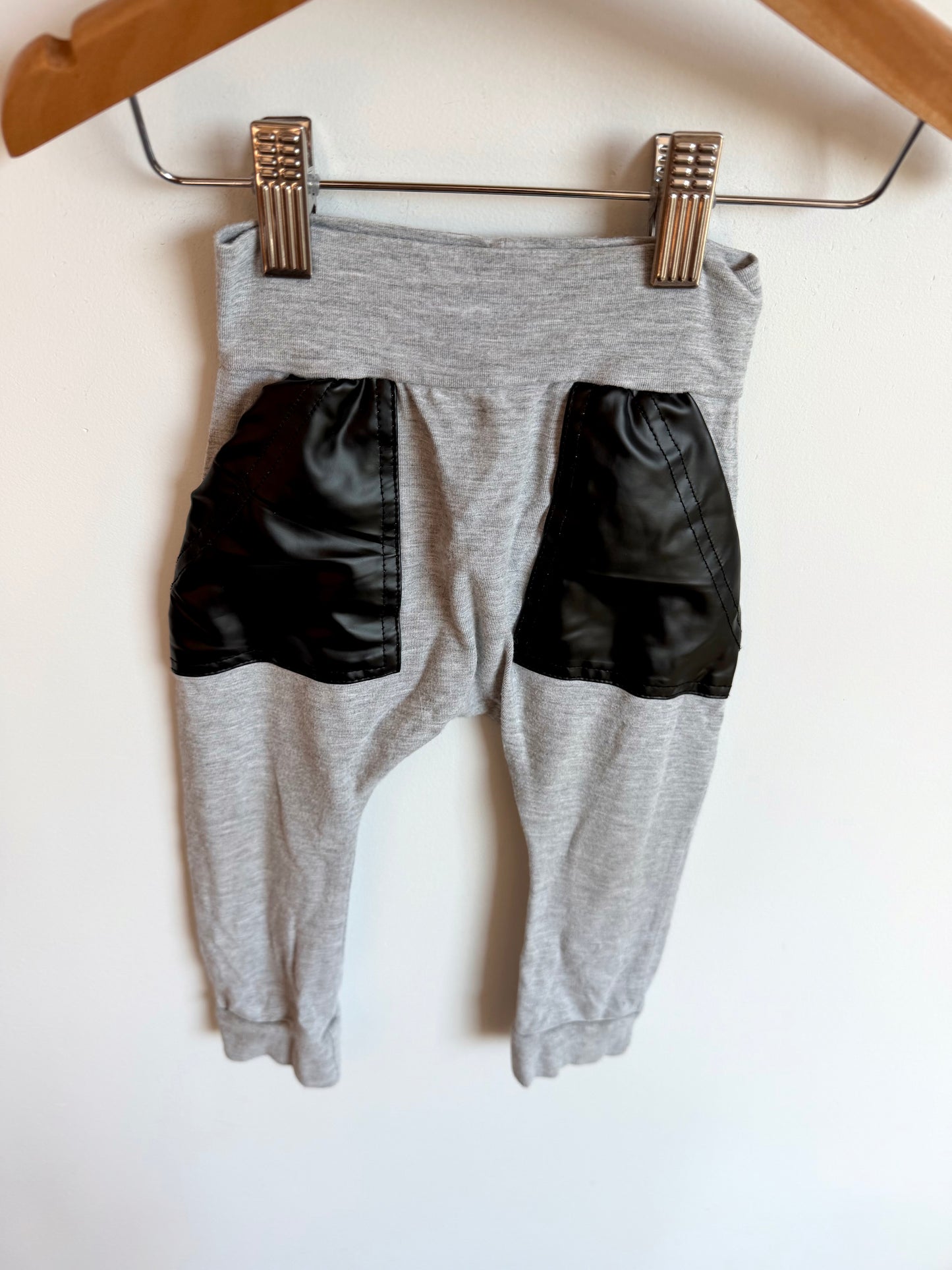 TBA Bamboo Grey + Black Pants / 12-24m