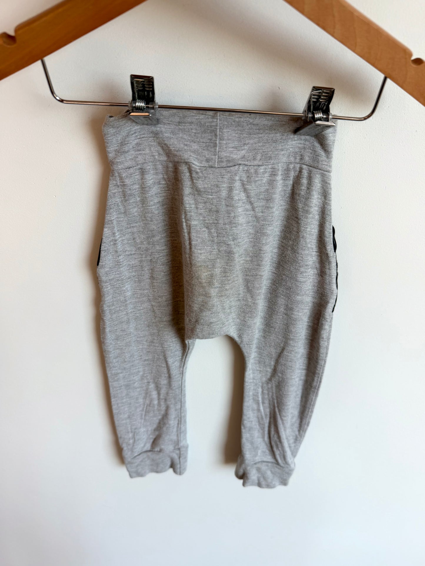 TBA Bamboo Grey + Black Pants / 12-24m