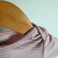 Blush White Striped Bodysuit / 12m