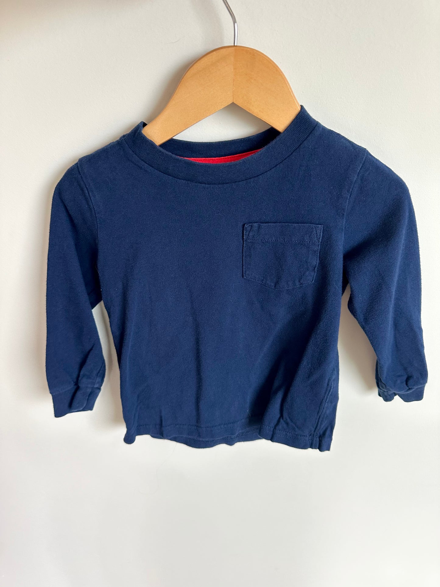Blue Long Sleeve Top with Pocket / 2T