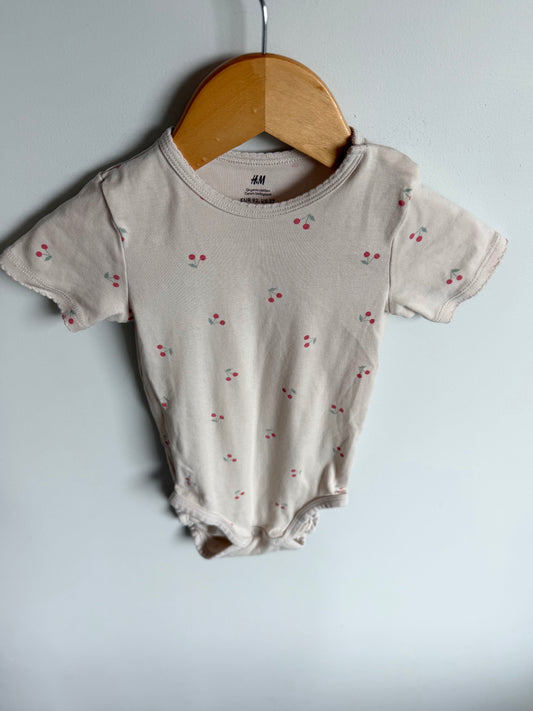 H&M Cherry Bodysuit / 18-24m